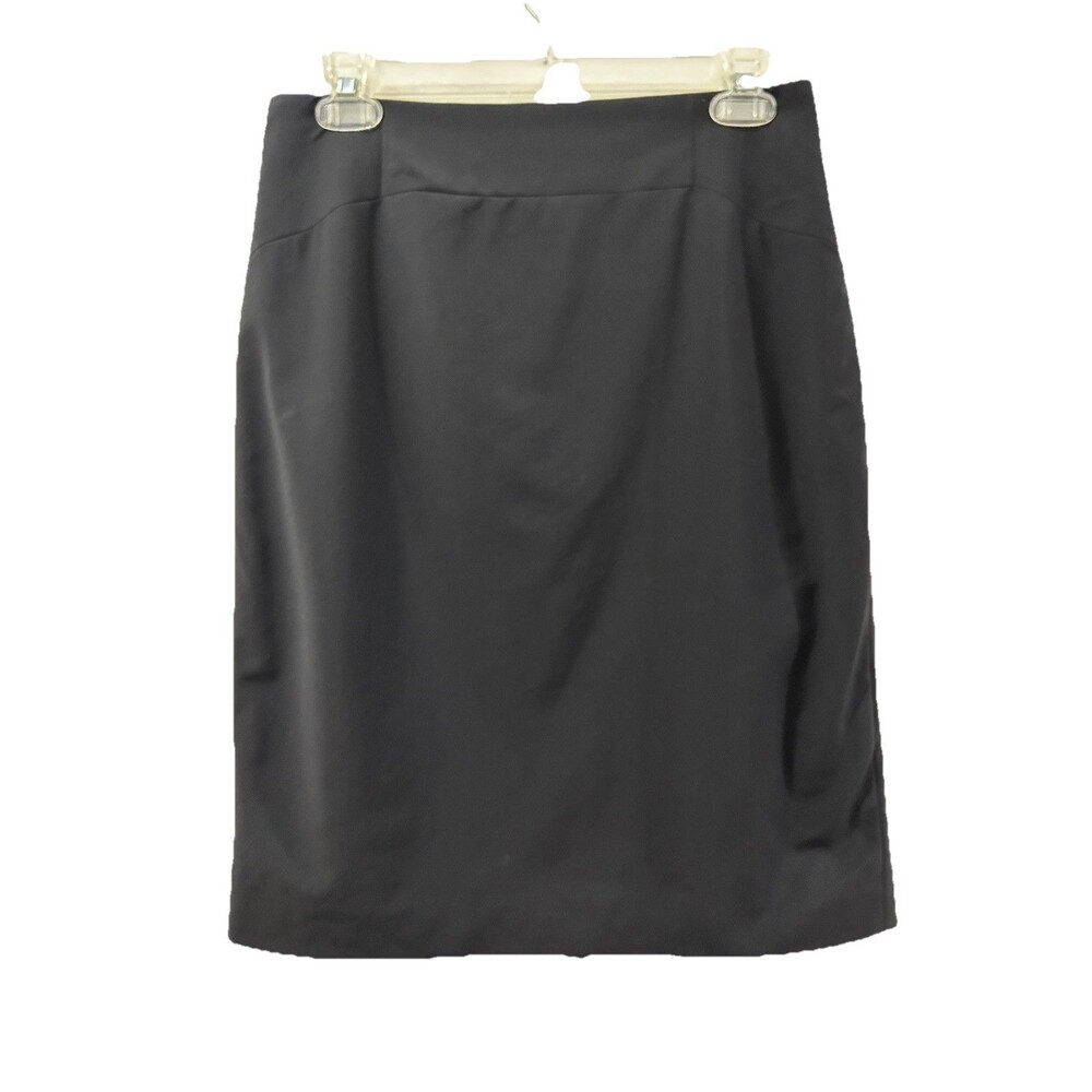 Ann Taylor Womens Size 4 Black Skirt Lined Virgin Wool Back Zipper MIDI